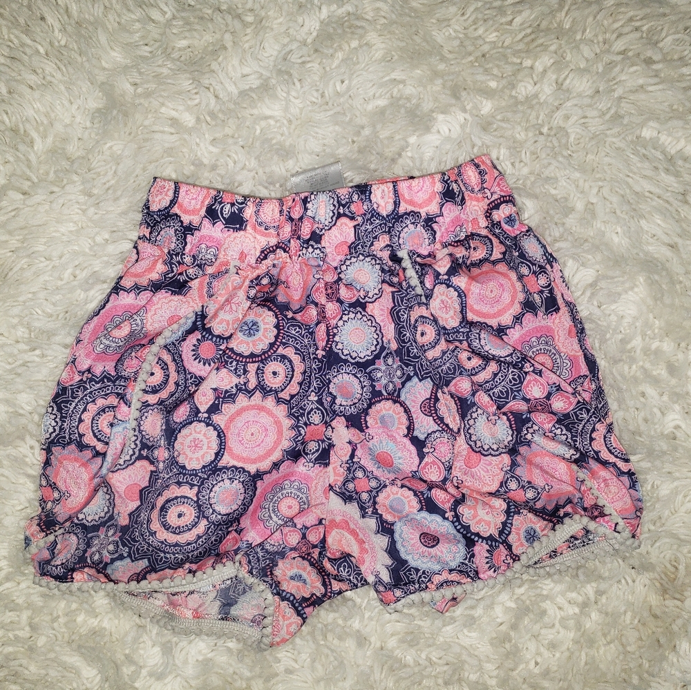 Girls Light Paisley Summer Shorts/Skirt 6/6x